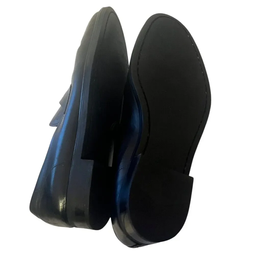 Tod's Black Leather Penny Loafer Driving Shoes •Mens US 7.5• Tods Italy $795 EXC